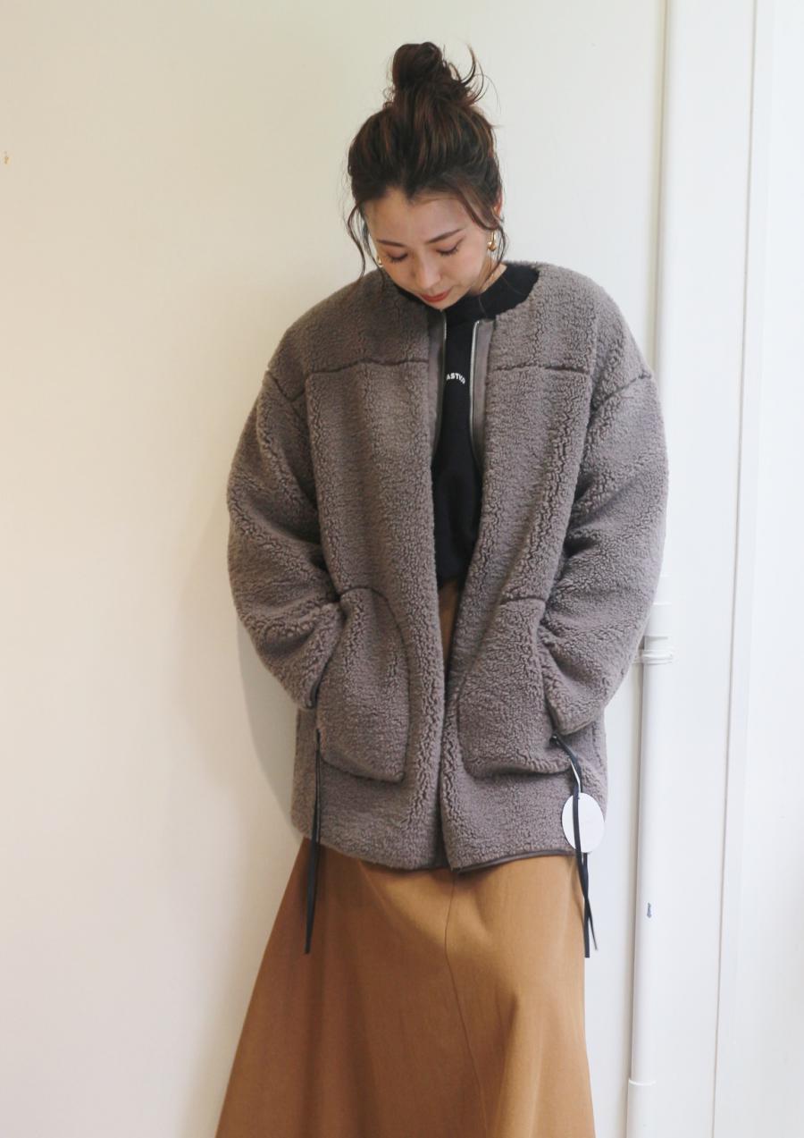 リバーシブル切替デザインボアコート