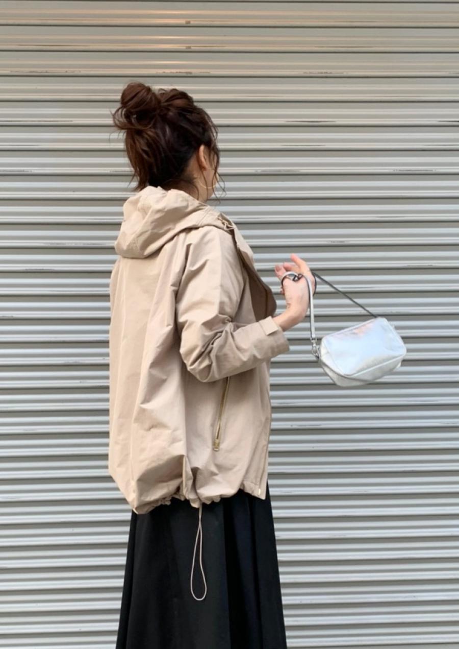 フィッシュテールzipフードブルゾン