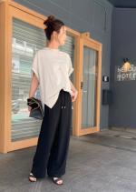 ドロストジョーゼットワイドパンツ