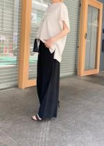 ドロストジョーゼットワイドパンツ