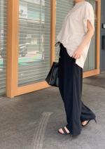 ドロストジョーゼットワイドパンツ