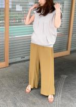 ドロストジョーゼットワイドパンツ