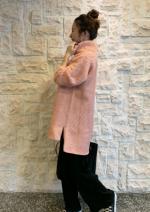 斜め編みゆったりタートルニット