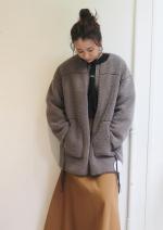リバーシブル切替デザインボアコート